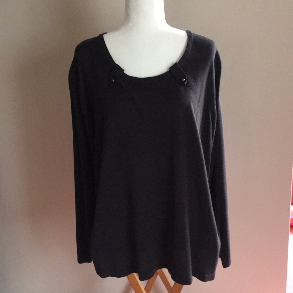 Black Knit Blouse/Sweater like